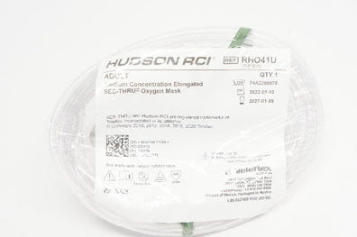 Teleflex RHO41U Hudson RCI See-Thru Oxygen Mask, Medium Concentration, Elongated